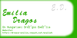 emilia dragos business card